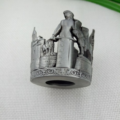 Creative Metal Zinc Alloy Die Casting Hollow Design Electro Plating Gray Perfume Bottle Cap