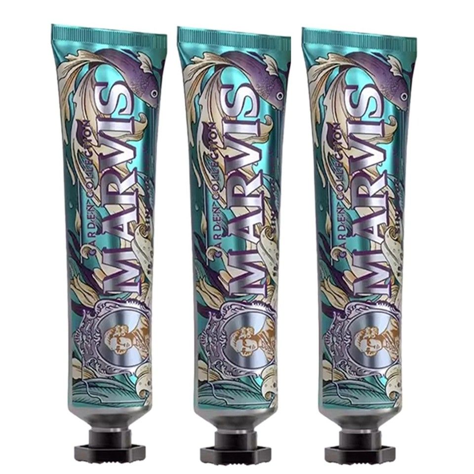 Marvis Toothpaste Whitening Lily Mint, Secret Rose,Osmanthus Mint 75ml