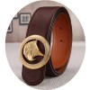 Eagle Head Belt Male Ostrich Grain Cowhide Leather Belt With Diamond Eagle Head Stainless Steel Buckle