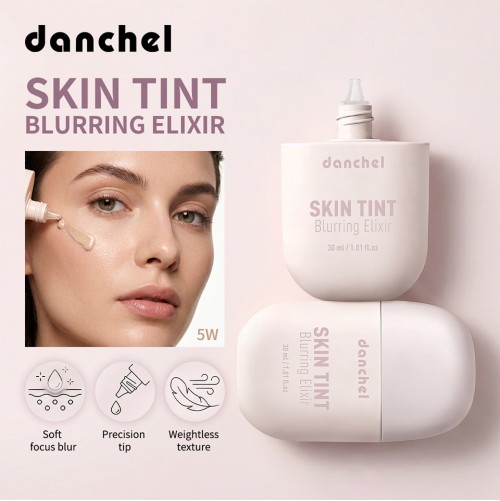 Skin Tint Blurring Elixir Foundation 24 Colors Concealer Blur Pores Fine Lines Long Lasting Hydrating Makeup for All Skin Tone