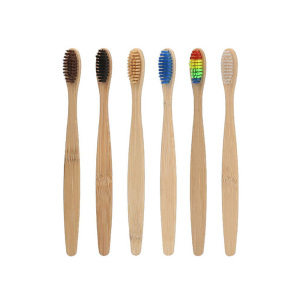 100% Biodegradable Eco Bamboo Toothbrush With Charcoal Bristle Toothbrush ,Private Label Black Bamboo