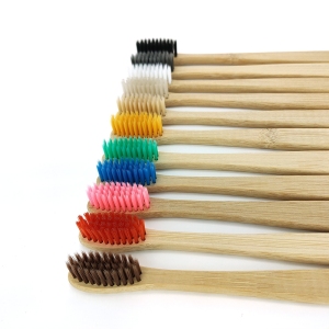 100% Natural Biodegradable Organic Custom Logo Toothbrush Colorful Reusable Bamboo Toothbrush