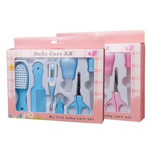 10pcs/Set Newborn Baby Kids Nail Hair Health Care Thermometer Grooming Brush Kit Care set