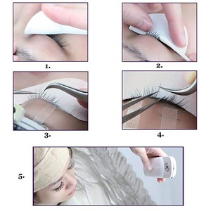 2Pcs Stainless Eyelash Tweezers Curved and Cross False Lash Tweezers RM0002