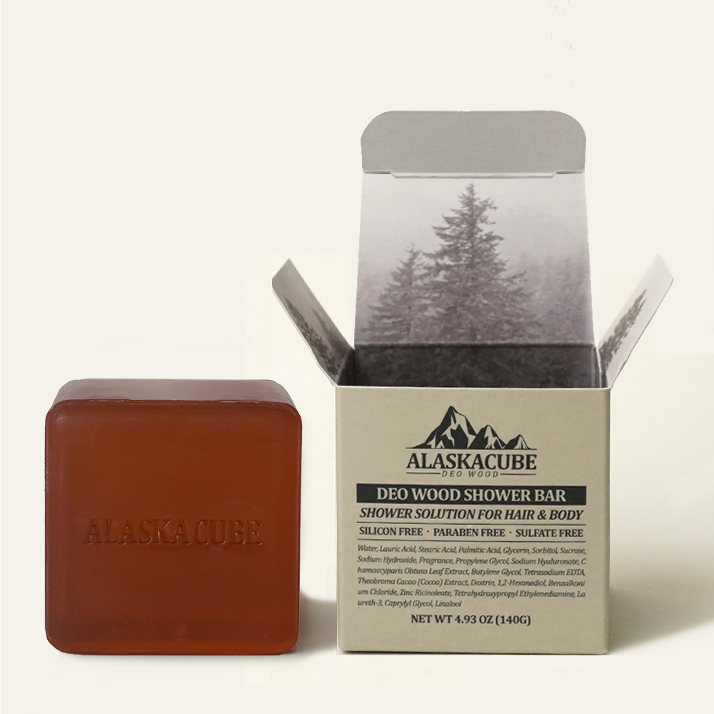 [ALASKACUBE] DEO WOOD PERFUMED SHOWER BAR