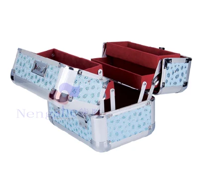 Beautiful Aluminium Make up Cosmetic Case for Cosmetics