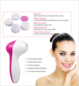 Best skin cleansing electric facial cleanser brush 5 in 1 face skin care body brush