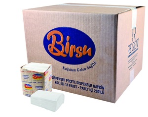 BIRSU Dispenser Napkin Serviettes (21 x 22 cm x 250 Sheets)