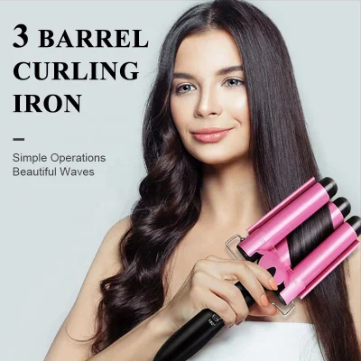 Ceramic Glaze Crimper Hair Iron Triple Barrel Waver