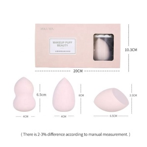 Custom Logo Packaging Beauty Cosmetic Pink Microfiber Blender Foundation Makeup Sponge YF199