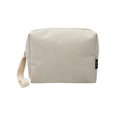 Custom Print Blank RPET Cotton Canvas Zipper Cosmetic Makeup Bag with Logo