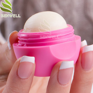 Fashion Moisturizing Mini Muti Nature Furit Flavor Organic Ball Lip Balm