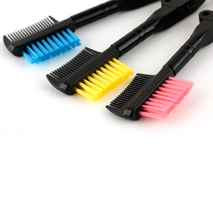 Folding Double Ends Eyebrow Brush Eyelash Comb Mascara Separator Cosmetic Eyebrow Makeup Brushes Eye Brow Applicator NC0727