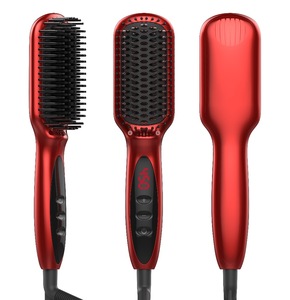 hair straightener brush comb professional Electric straightening brush flat iron Auto Anion straight hair comb