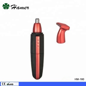 Hm-180 Battery Operated Mini Stainless Steel Cordless Beard And Nose Hair Trimmer For Women