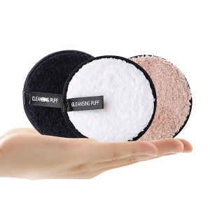 Hot selling 3 kinds of color face makeup remover 12cm eco makeup remover pads washable