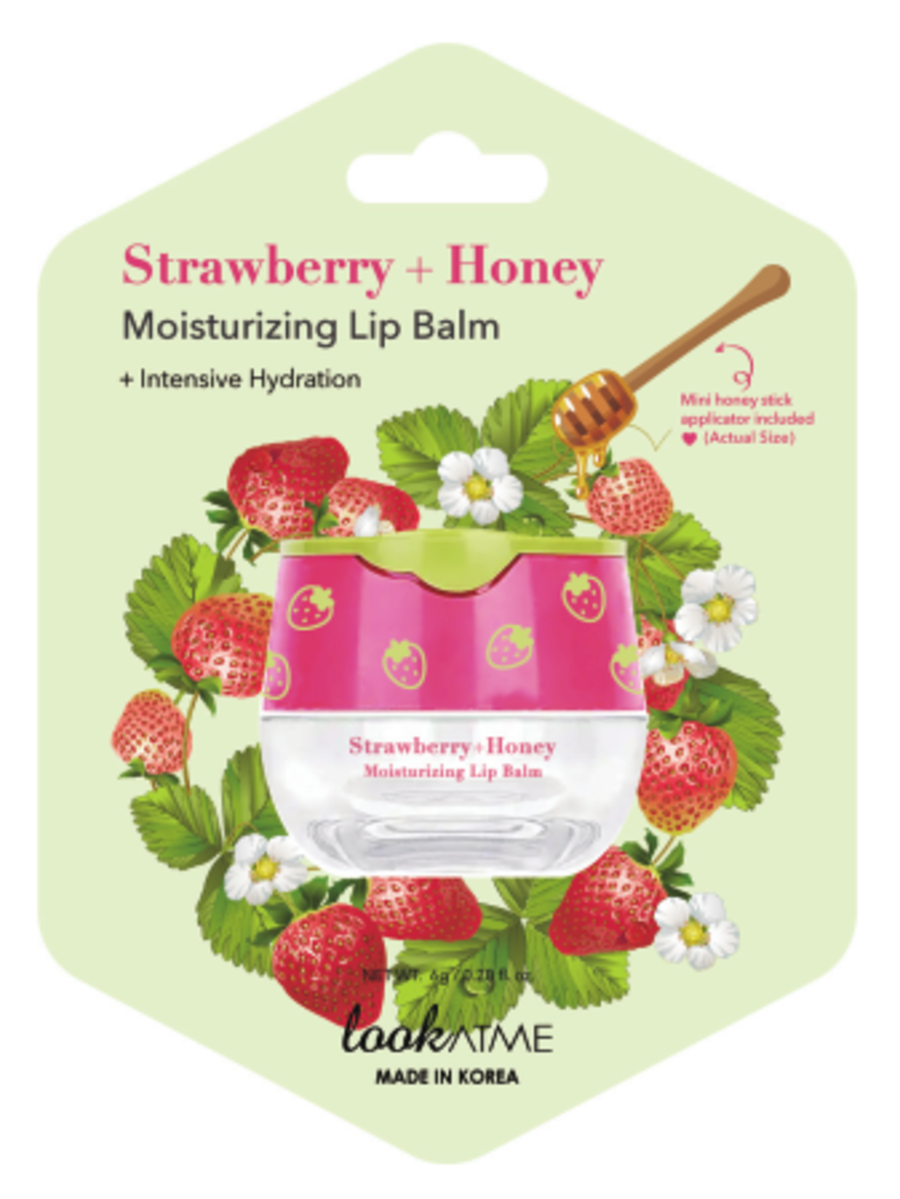 lookATME STRAWBERRY+HONEY MOISTURIZING LIP BALM