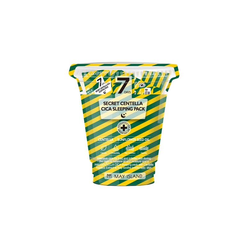 [MAY ISLAND] 7DAYS SECRET CENTELLA CICA SLEEPING PACK 5gⅹ12ea