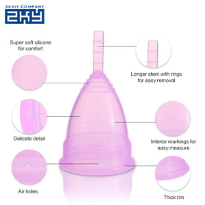 Medical Grade Silicone Menstrual Cup for Women Feminine Hygiene Product Care Alternative Tampons