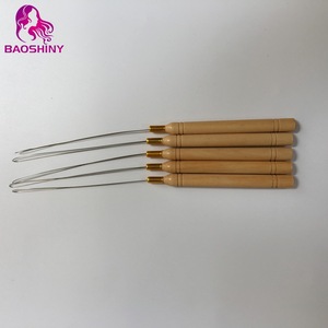 micro rings loop tool loop threader pulling needle used with hair plier and beads for human hair feather extension tools