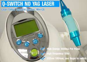 Mini Q switched nd yag laser tattoo removal pigment Eye line Freckle Laser Beauty Equipment
