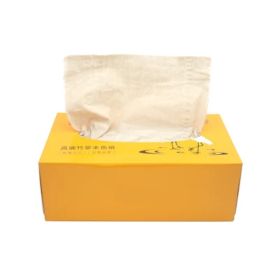 OEM 2-3 Ply Soft Packing Box Bamboo Pulp Disposable Paper Facial Tissue