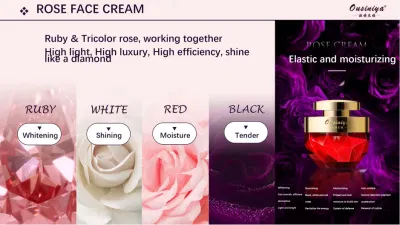 Private Label Brightening Rose Face Cream Nourishing Skin Care Cream