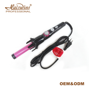 Private label ceramic auto hair curler automatic rotating curling iron wand hair curling machine with LED display as seen on tv