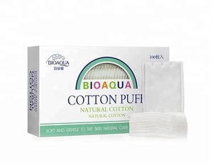 Private label cosmetic 2 in 1 makeup remove clean cotton pad
