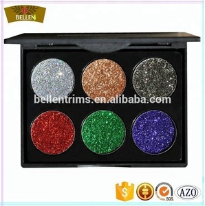 Private Label Golden Eyeshadow 6 Colors Pressed Glitter Eyeshadow Palette