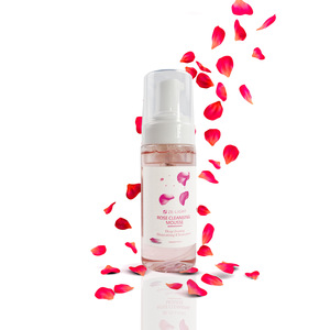 Private Label Organic Rose Cleansing Mousse Rose Foam Face Wash Facial Cleanser