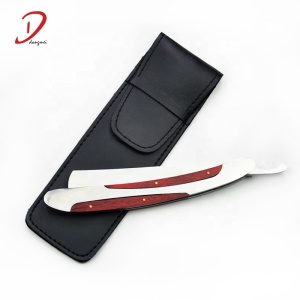 Professional private label barber old straight shaving razor wooden shaving razors