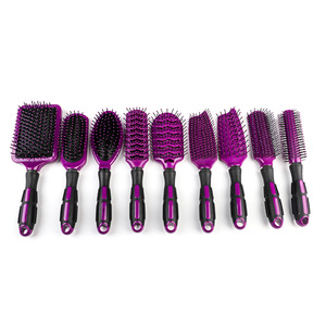 Salon Rotating soft handle grip Hairbrush