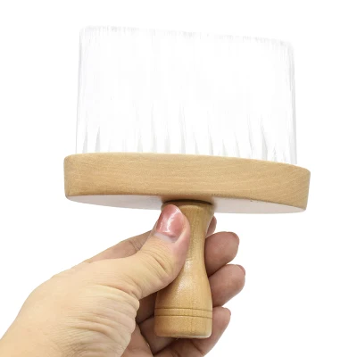 Salon Wooden Handle Hairdresser Cleaning Shaving Brush Hair Cutting Neck Cleaning Duster