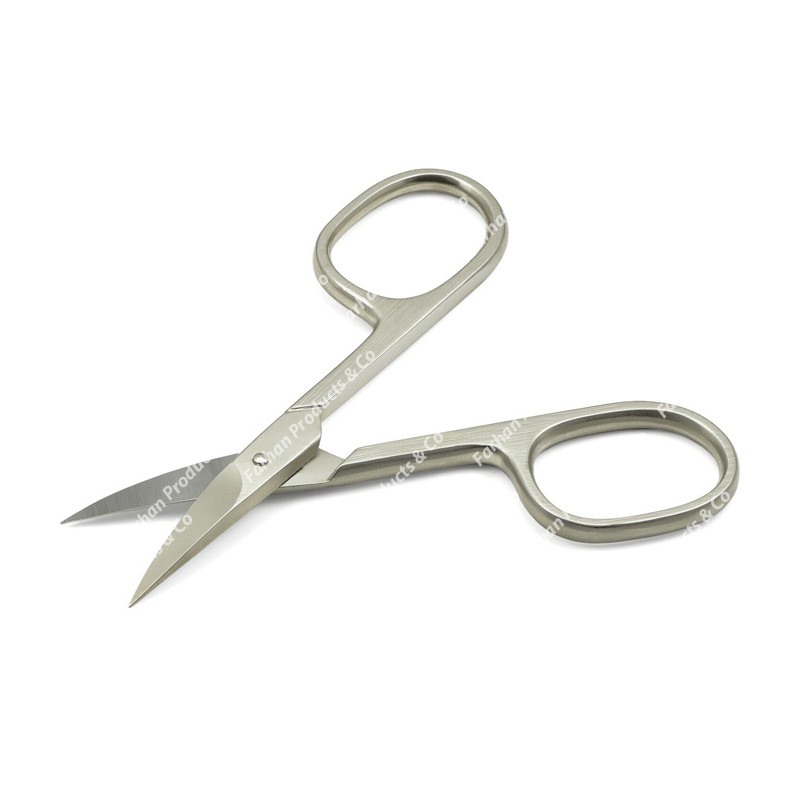 Stainless Steel Customized Manicure Pedicure Curved Cutting Scissors Beauty Makeup Scissors Custom Logo Nail Item