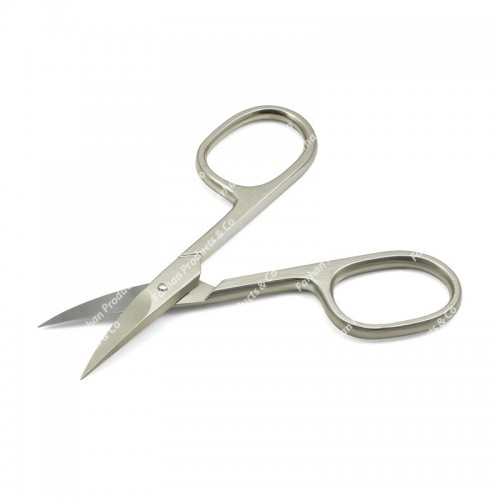 Stainless Steel Customized Manicure Pedicure Curved Cutting Scissors Beauty Makeup Scissors Custom Logo Nail Item