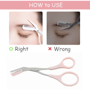 Stainless Steel Trim Eyebrows Comb Scissors Cosmetic Threading Artifact Makeup Tools Eyebrows Comb Scissors