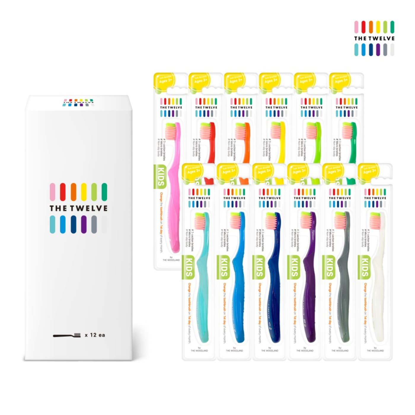 The Twelve Step3 Kids Toothbrush 12pcs 