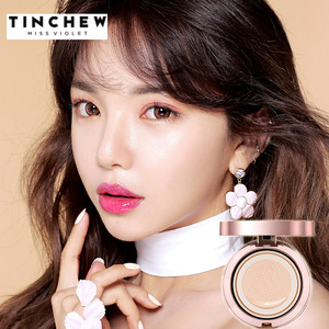 TINCHEW Korean Cover Tension Cushion Foundation SPF50 PA+++/Moisturizing/Satin Texture/Patented/Korean Cosmetics