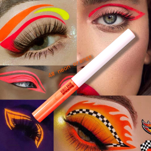 Waterproof Eyeliner Fluorescent  Activated Glow Neon UV Pastel Make Up Graphic Neon Eye Liner