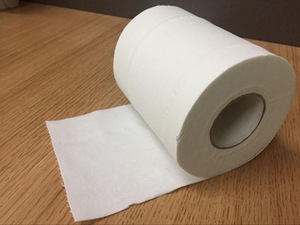 WHITE toilet tissue paper