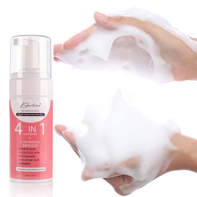 Wholesale Amino Acid Cleansing Mousse Mild 4+1 Hydrating Foaming Cleanser