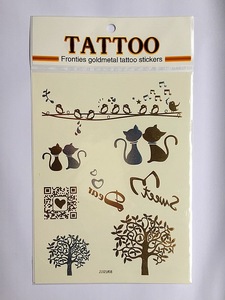 Wholesale metallic body skin safe temporary tattoo sticker