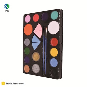 Wholesale Nontoxic face body paint 12 color art make up kit set washable