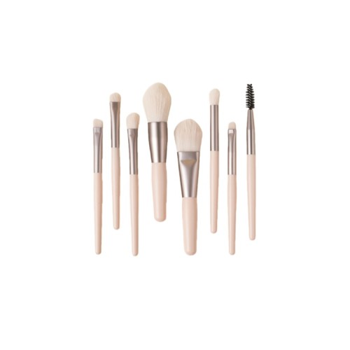 8PCS Vegan Cruelty-Free Plastic Handle Makeup Brush Set