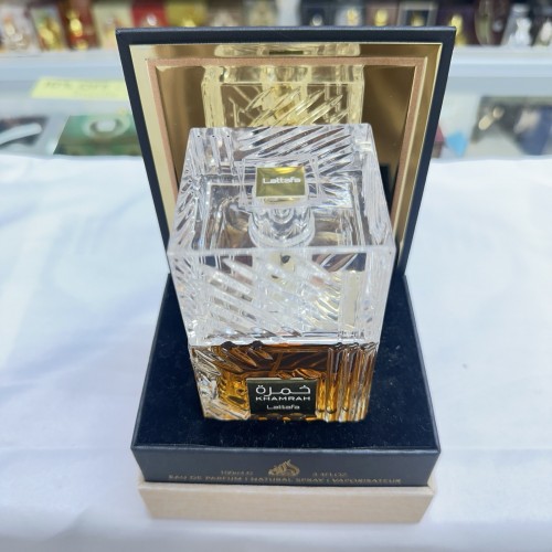Lattafa Khamrah Vanilla, Warm Spicy, Amber, Cinnamon Eau de Parfum Long-Lasting Fragrance for Unisex 3.40 Ounce / 100 ml