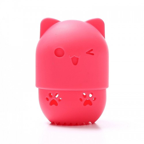 Cute Soft Silicone Portable Makeup Sponge Holder
