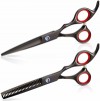 Haircut Scissors Set 6.5 Professional Barber Shears with Detachable Finger Insets Scissors for Hair Cutting Japanese