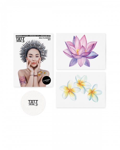 Bali Flower Set - TATTon.me temporary tattoos