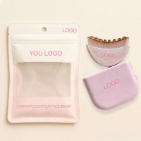 Custom Logo New Lymphatic Contour Face Brush Lymphatic Drainage Massager for Face Reduce Puffiness Face Massager With Bag